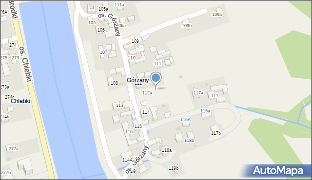 Tylmanowa, Osiedle Górzany, 112b, mapa Tylmanowa