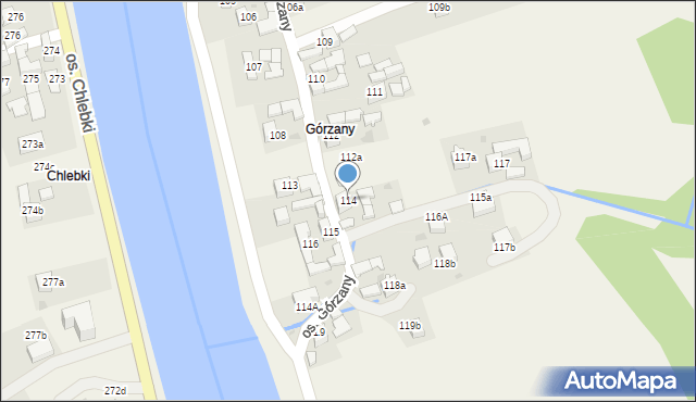 Tylmanowa, Osiedle Górzany, 114, mapa Tylmanowa