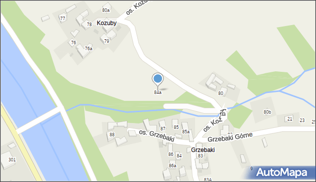 Tylmanowa, Osiedle Grzebaki, 84a, mapa Tylmanowa
