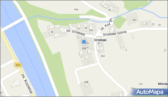 Tylmanowa, Osiedle Grzebaki, 86a, mapa Tylmanowa