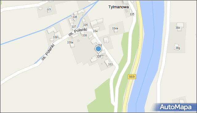 Tylmanowa, Osiedle Hardopadły, 332, mapa Tylmanowa