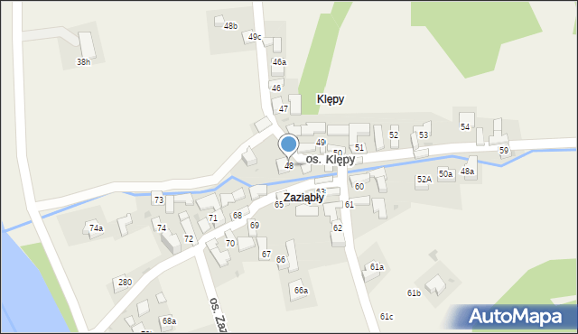 Tylmanowa, Osiedle Klępy, 48, mapa Tylmanowa