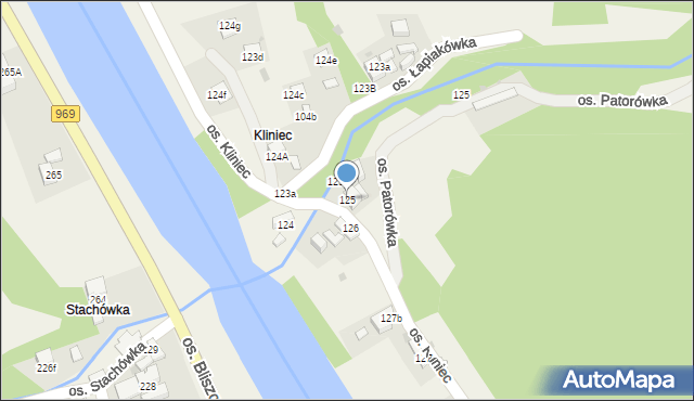 Tylmanowa, Osiedle Kliniec, 125, mapa Tylmanowa