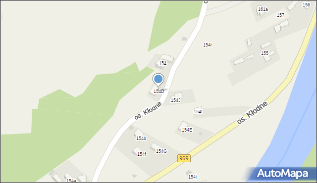 Tylmanowa, Osiedle Kłodne, 154D, mapa Tylmanowa