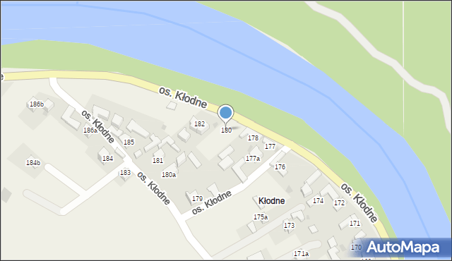Tylmanowa, Osiedle Kłodne, 180, mapa Tylmanowa