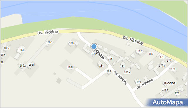 Tylmanowa, Osiedle Kłodne, 186a, mapa Tylmanowa