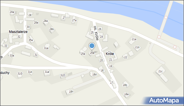 Tylmanowa, Osiedle Króle, 20a, mapa Tylmanowa
