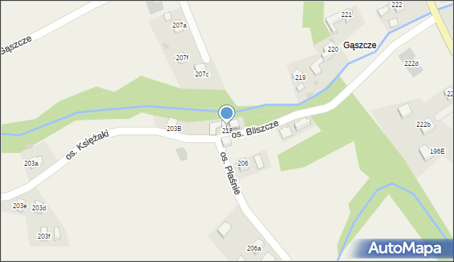 Tylmanowa, Osiedle Księżaki, 218, mapa Tylmanowa