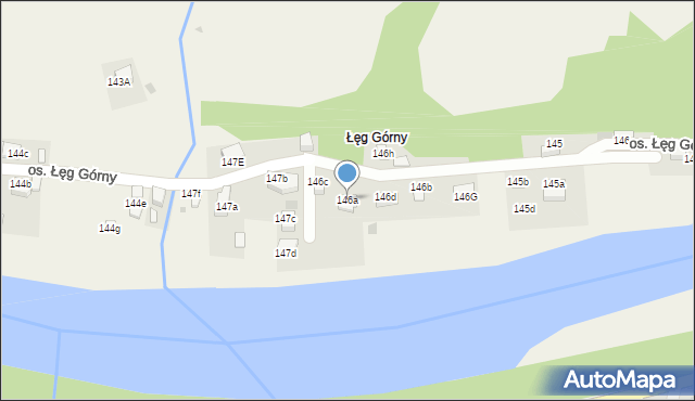 Tylmanowa, Osiedle Łęg Górny, 146a, mapa Tylmanowa