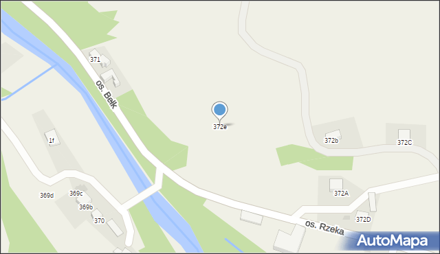 Tylmanowa, Osiedle Ligasy, 372e, mapa Tylmanowa