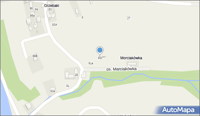 Tylmanowa, Osiedle Marciakówka, 91c, mapa Tylmanowa