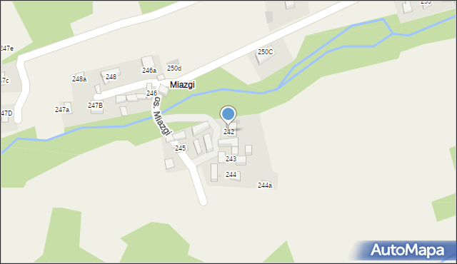 Tylmanowa, Osiedle Miazgi, 242, mapa Tylmanowa