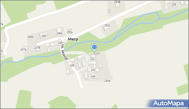Tylmanowa, Osiedle Miazgi, 242a, mapa Tylmanowa