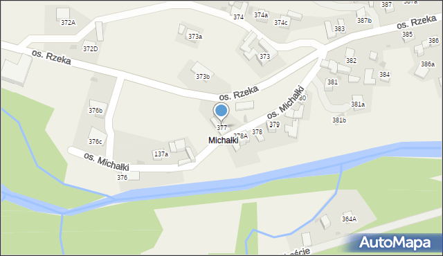 Tylmanowa, Osiedle Michałki, 377, mapa Tylmanowa