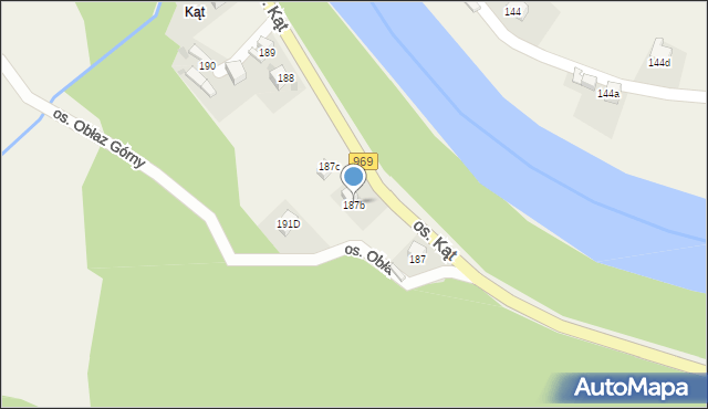 Tylmanowa, Osiedle Obłaz Górny, 187b, mapa Tylmanowa