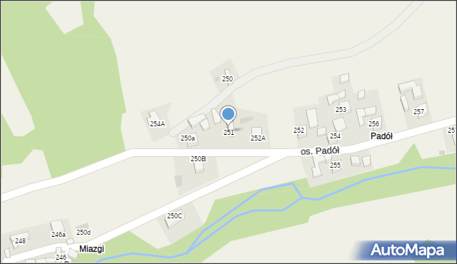 Tylmanowa, Osiedle Padół, 251, mapa Tylmanowa