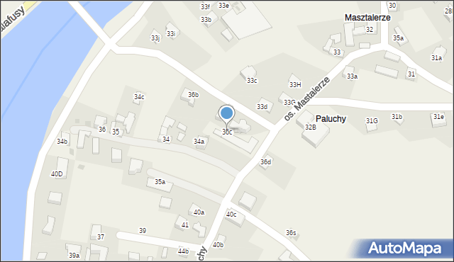 Tylmanowa, Osiedle Paluchy, 36c, mapa Tylmanowa