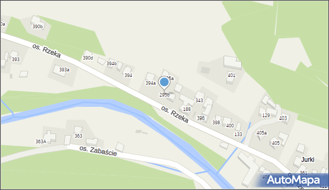 Tylmanowa, Osiedle Rzeka, 295b, mapa Tylmanowa