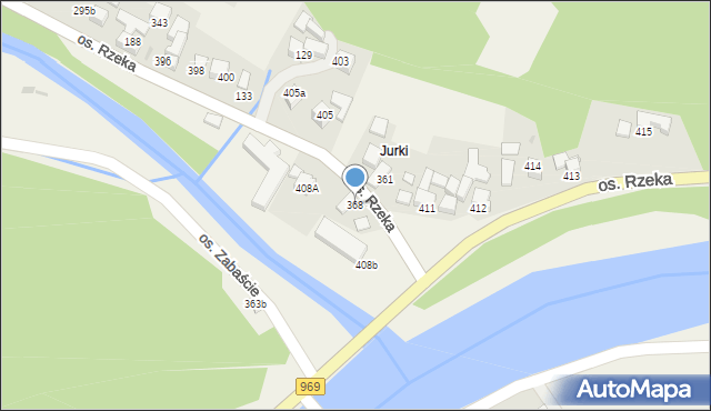 Tylmanowa, Osiedle Rzeka, 368, mapa Tylmanowa