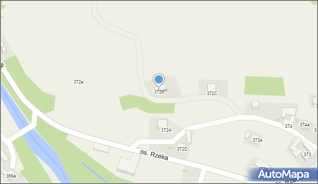Tylmanowa, Osiedle Rzeka, 372b, mapa Tylmanowa