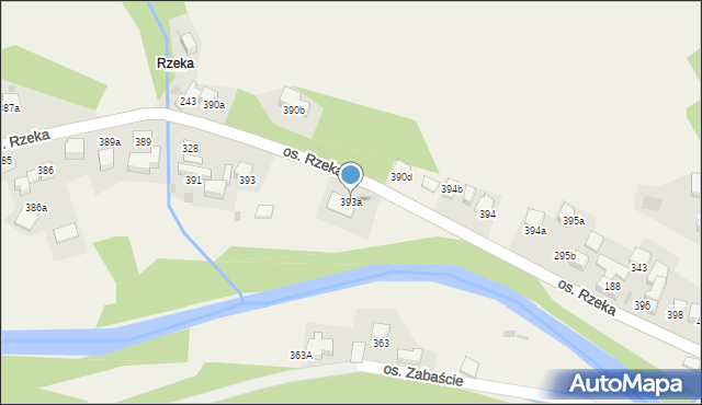 Tylmanowa, Osiedle Rzeka, 393a, mapa Tylmanowa