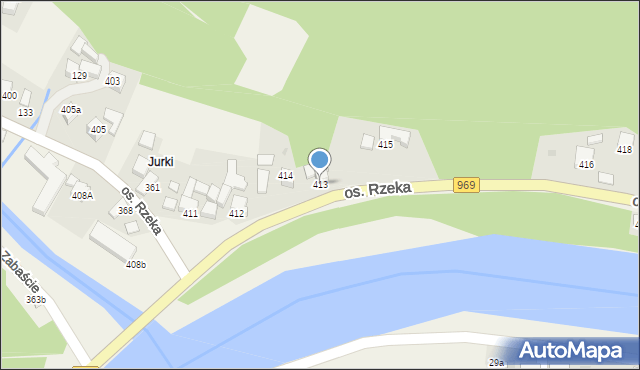 Tylmanowa, Osiedle Rzeka, 413, mapa Tylmanowa