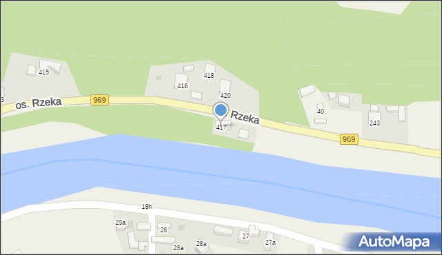 Tylmanowa, Osiedle Rzeka, 417, mapa Tylmanowa