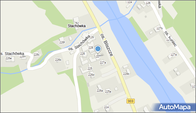 Tylmanowa, Osiedle Stachówka, 227, mapa Tylmanowa