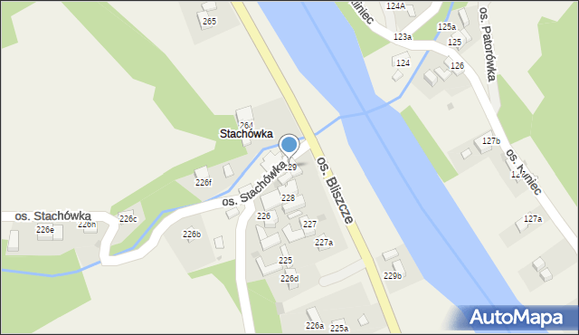 Tylmanowa, Osiedle Stachówka, 229, mapa Tylmanowa