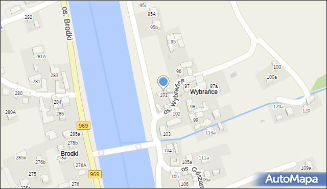 Tylmanowa, Osiedle Wybrańce, 101, mapa Tylmanowa