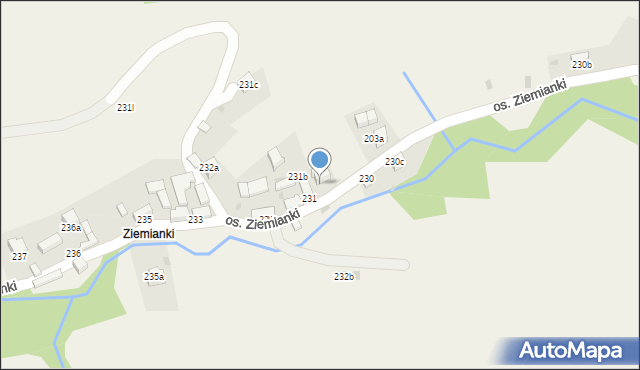Tylmanowa, Osiedle Ziemianki, 231a, mapa Tylmanowa