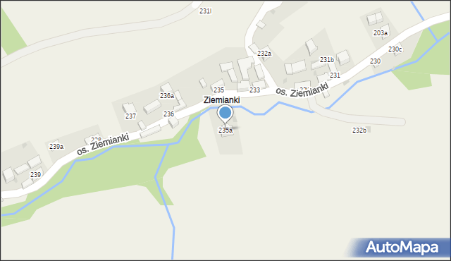 Tylmanowa, Osiedle Ziemianki, 235a, mapa Tylmanowa