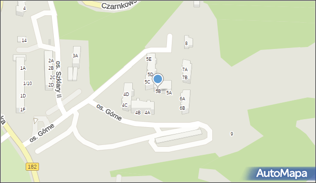 Ujście, Osiedle Górne, 5B, mapa Ujście