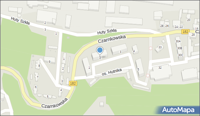 Ujście, Osiedle Hutnika, 2, mapa Ujście