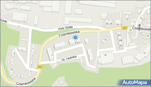 Ujście, Osiedle Hutnika, 3, mapa Ujście