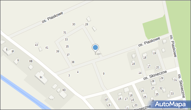 Uście, Osiedle Piaskowe, 32, mapa Uście