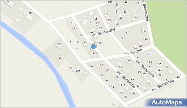 Uście, Osiedle Słoneczne, 6, mapa Uście