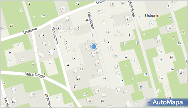 Ustronie, Osiedlowa, 8, mapa Ustronie
