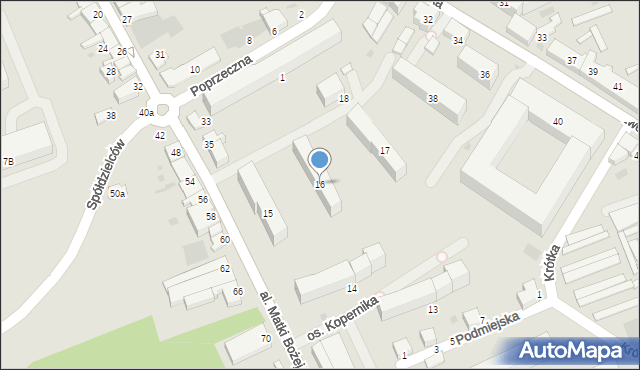 Wadowice, Osiedle Kopernika Mikołaja, 16, mapa Wadowice