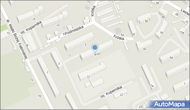 Wadowice, Osiedle Kopernika Mikołaja, 5, mapa Wadowice