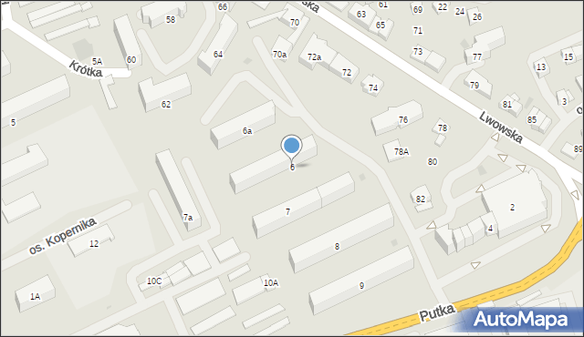 Wadowice, Osiedle Kopernika Mikołaja, 6, mapa Wadowice