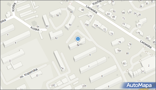 Wadowice, Osiedle Kopernika Mikołaja, 6a, mapa Wadowice