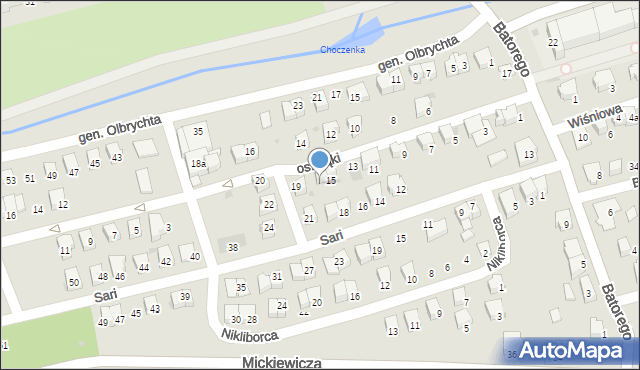 Wadowice, Osiedle Łąki, 17, mapa Wadowice