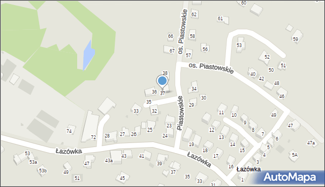 Wadowice, Osiedle Piastowskie, 37, mapa Wadowice