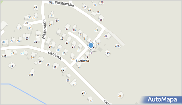 Wadowice, Osiedle Piastowskie, 4, mapa Wadowice