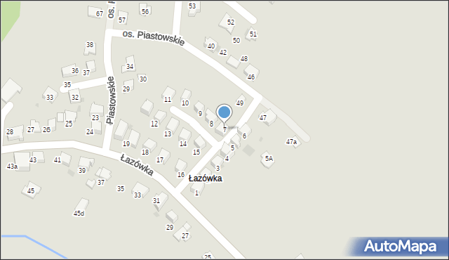 Wadowice, Osiedle Piastowskie, 7, mapa Wadowice