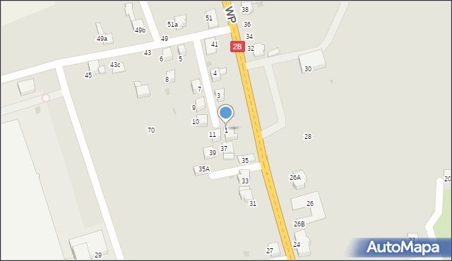 Wadowice, Osiedle Słoneczne, 1, mapa Wadowice