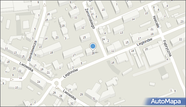 Wadowice, Osiedle XX-lecia Konstytucji RP, 16, mapa Wadowice