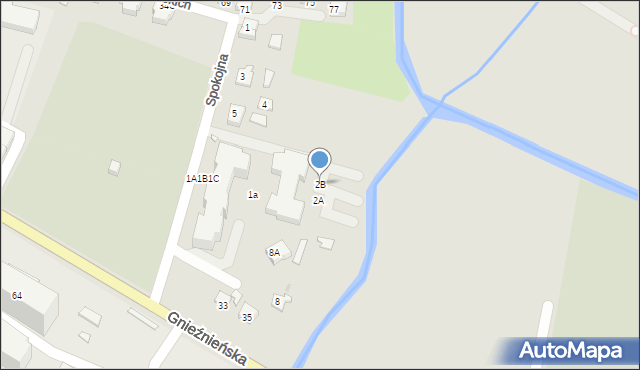 Wągrowiec, Osiedle przy Skrzyżowaniu Rzek, 2B, mapa Wągrowiec