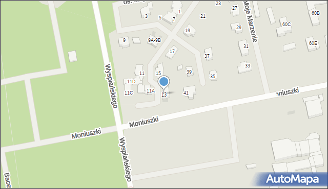 Wałcz, Osiedle Moje Marzenie, 13, mapa Wałcz